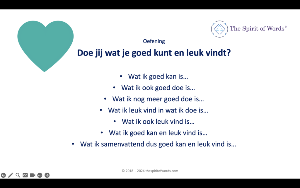 Oefening doe je wat je leuk vindt?